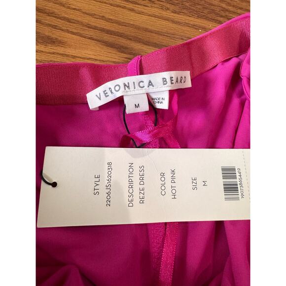 VERONICA BEARD chain-embellished ruched stretch-jersey halterneck maxi dress  M - Picture 9 of 11